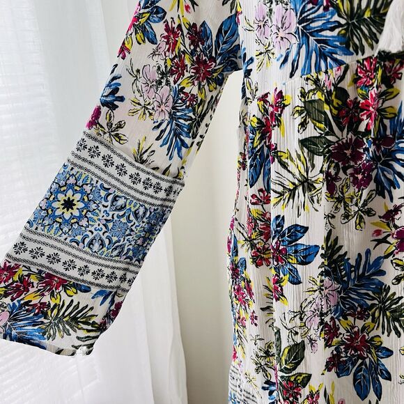 Time & Tru Floral Boho Hippie Lightweight Flowy Dress - Size XL 16/18 - Picture 3 of 9